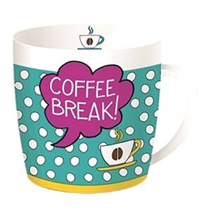 R2S Coffee Break Print Porcelain Mug R2S Coffee Break Print Porcelain Mug
